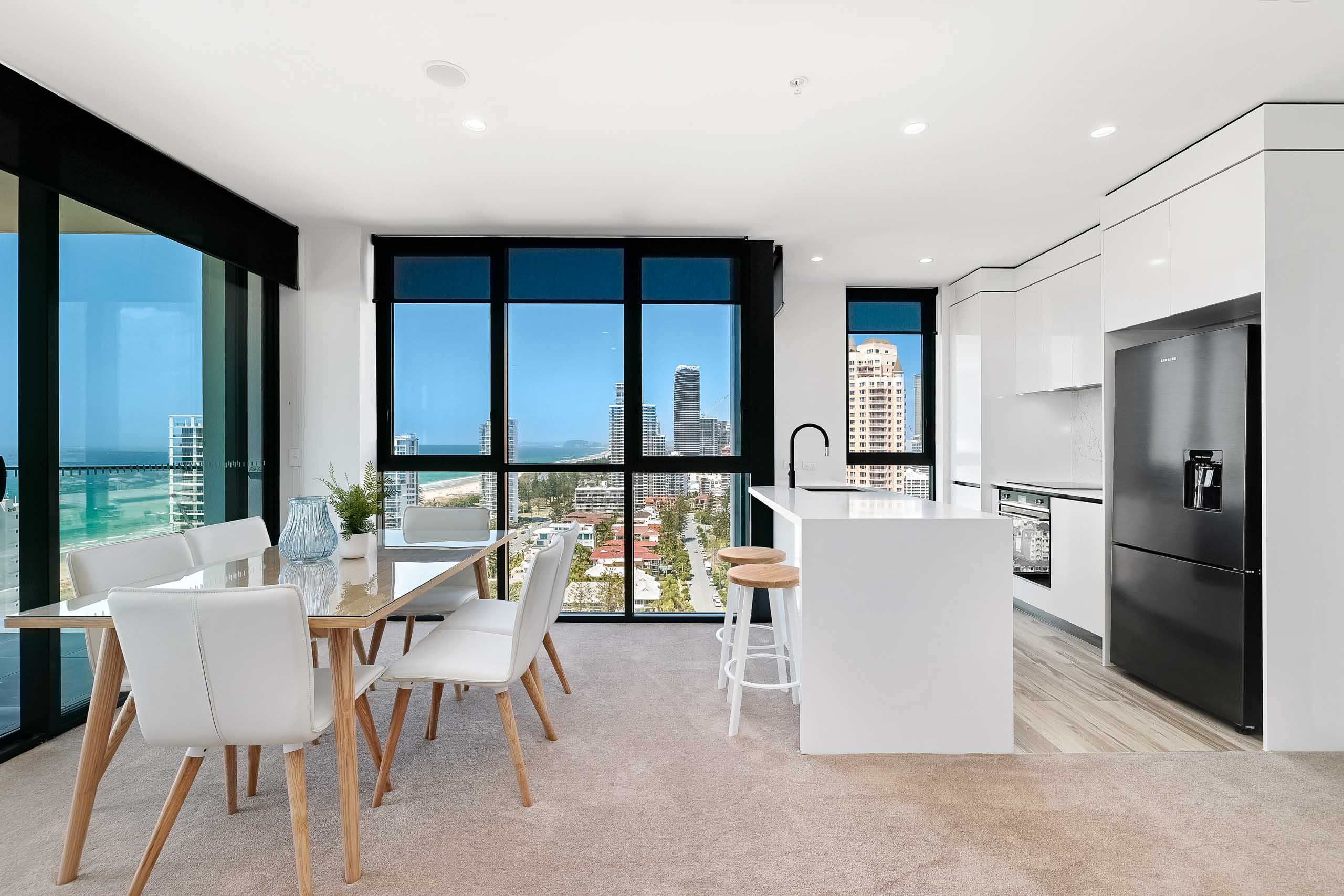 Opus Broadbeach Apartments Unit 87 Dining and Kitchen